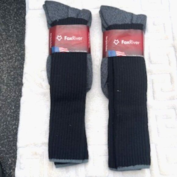 Dress Socks . Blk & Grey . Size: Large . Uni Sex . Fox River #8731 L - Picture 1 of 4